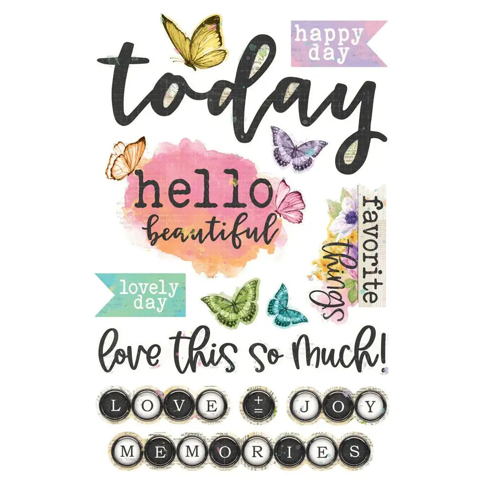 Sticker book Simple Vintage Life in bloom - 5 - Simple Stories - Tidformera