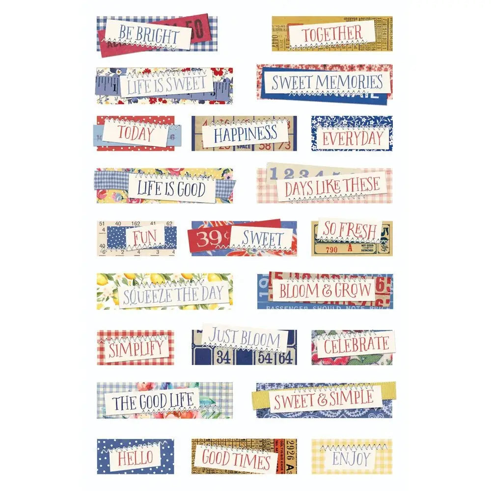 Sticker book Simple Vintage - Linen Market - 8 - Simple Stories - Tidformera