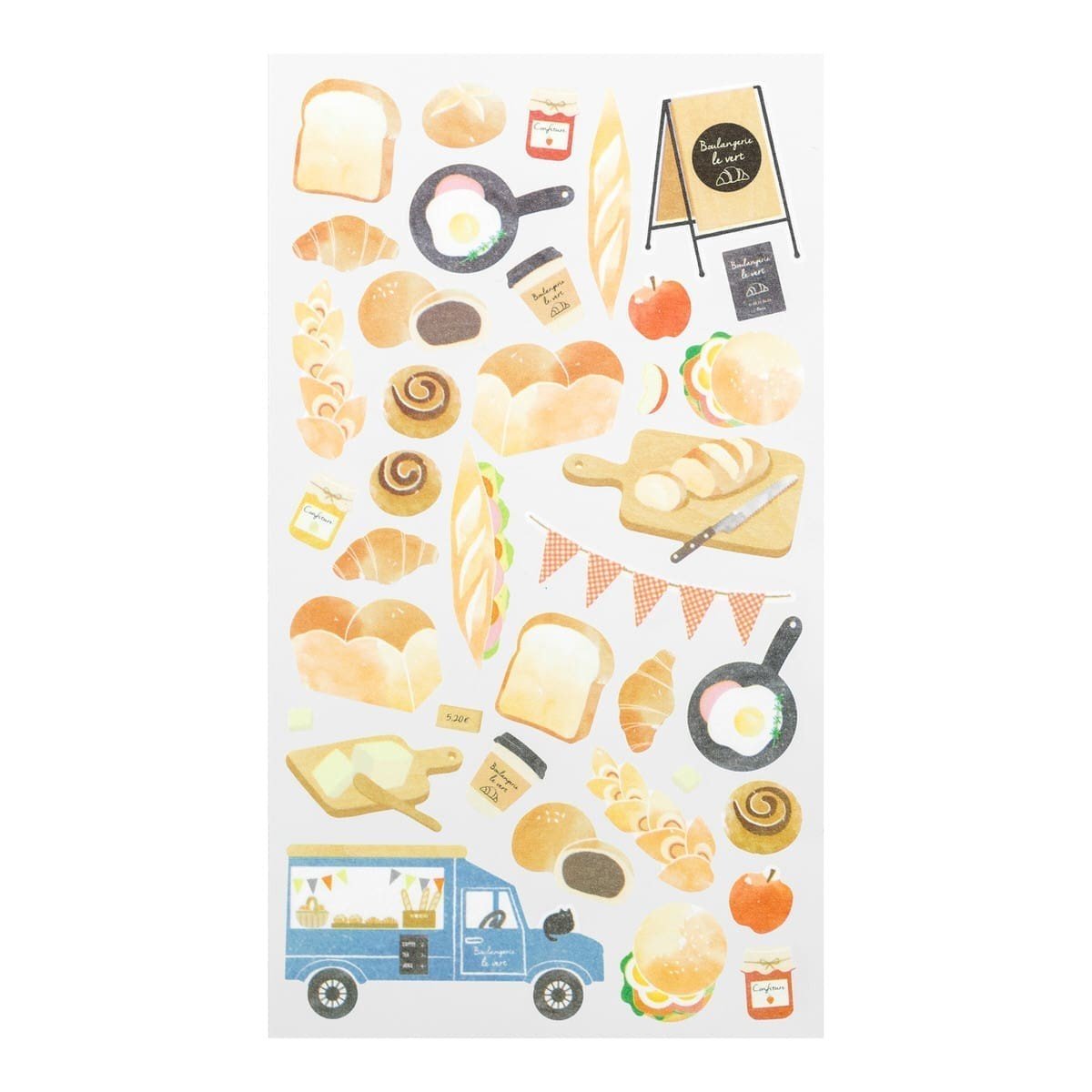 STICKER MARCHÉ - Bread - 2 - Midori - Tidformera