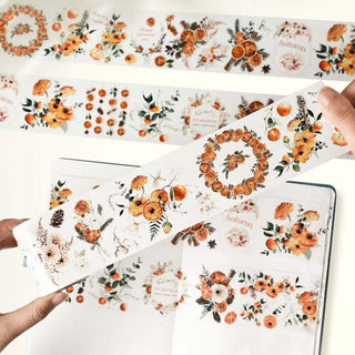 Sticker Pet Tape - Pre - cut - Autumn Spice - 60 mm - 1 - Washi Tape Shop - Tidformera