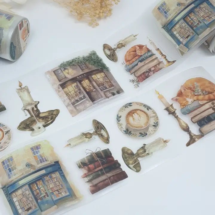 Sticker Pet Tape - Pre - cut - Cozy chapter - 74 mm - 3 - Plan & Plot Studio - Tidformera