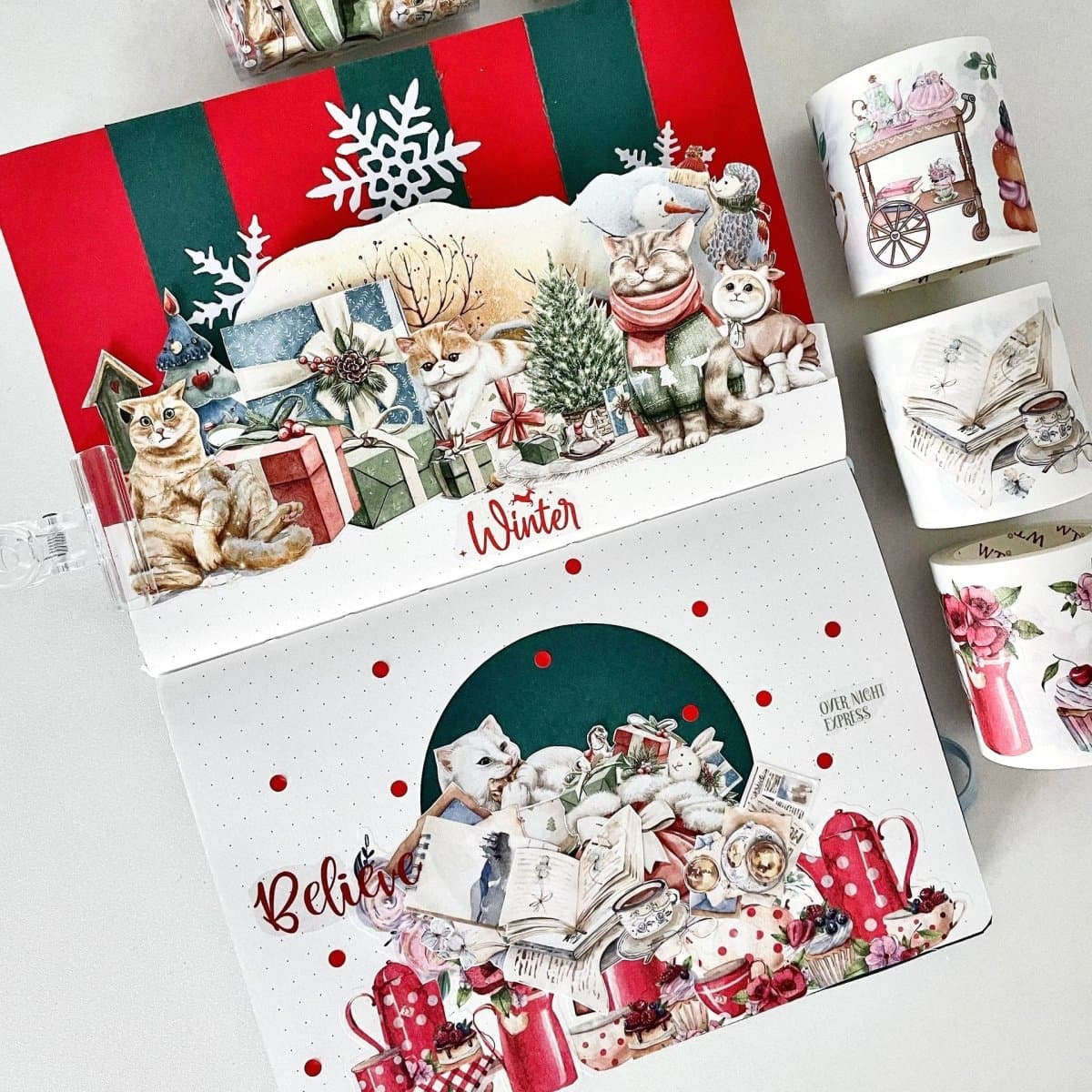 Sticker Pet Tape - Pre - cut - Frozen Paws - 60 mm - 3 - Washi Tape Shop - Tidformera