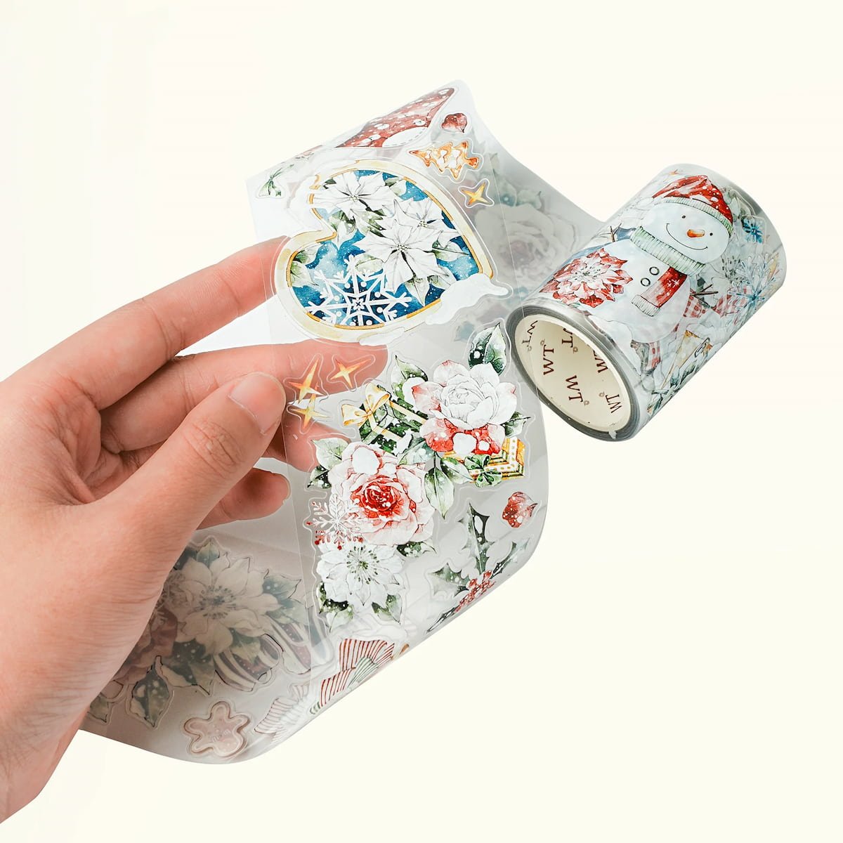 Sticker Pet Tape - Pre - cut - Holly Bloom - 60 mm - 1 - Washi Tape Shop - Tidformera