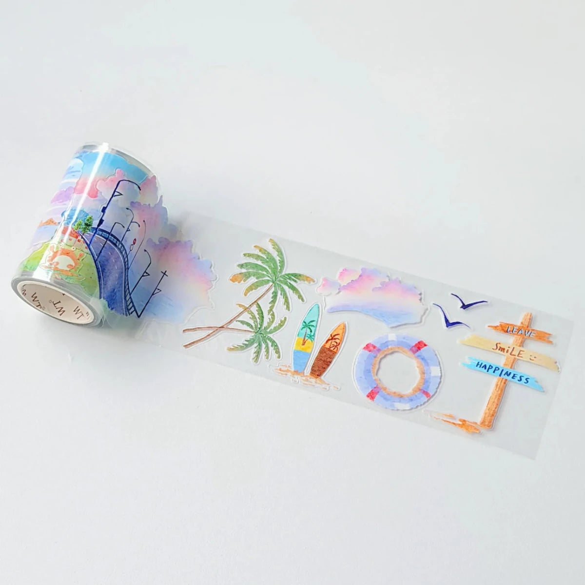 Sticker Pet Tape - Pre - cut - Misty Breeze - 70 mm - 1 - Washi Tape Shop - Tidformera