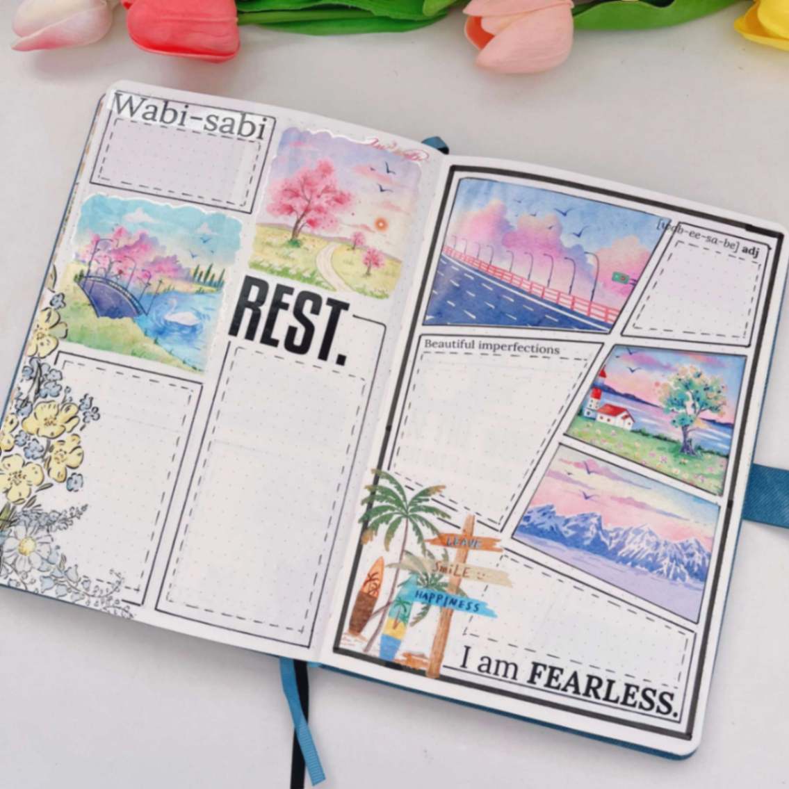 Sticker Pet Tape - Pre - cut - Misty Breeze - 70 mm - 3 - Washi Tape Shop - Tidformera