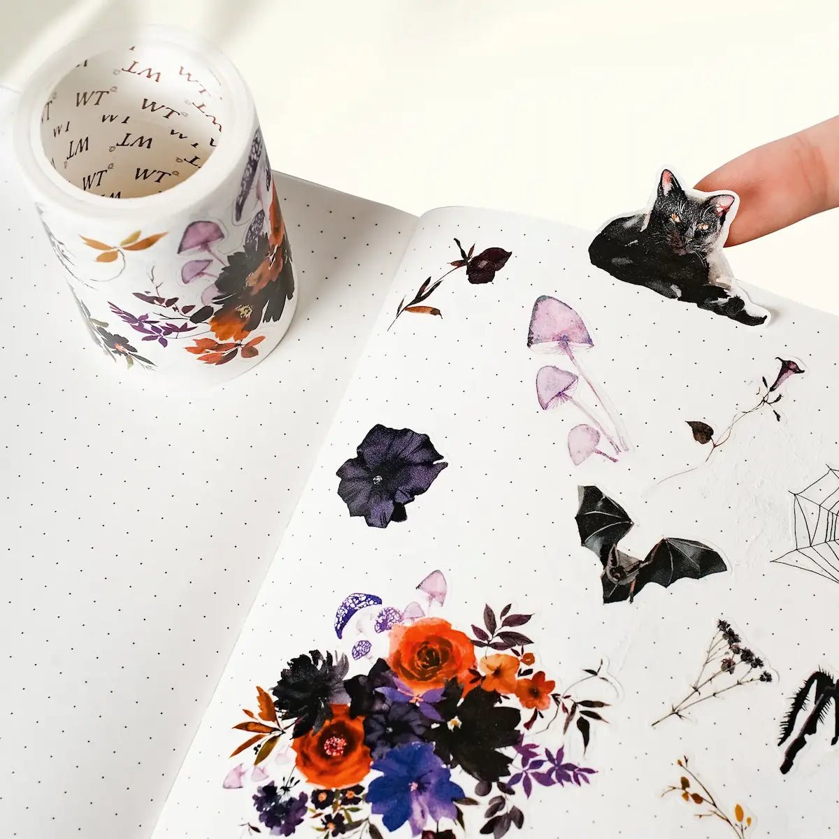 Sticker Pet Tape - Pre - cut - Mystic Meow - 60 mm - 5 - Washi Tape Shop - Tidformera