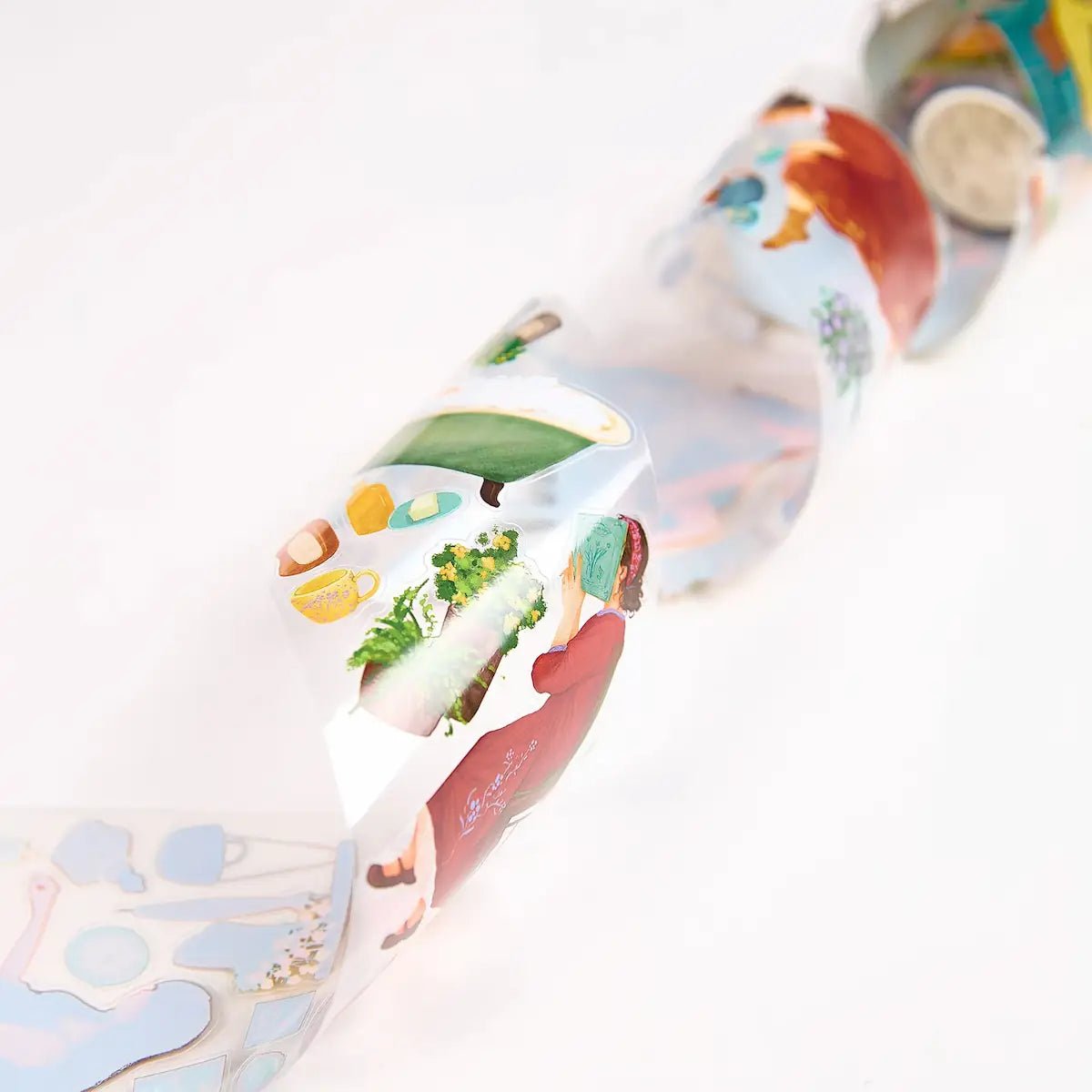 Sticker Pet Tape - Pre - cut - Nostalgic Moments - 72 mm - 4 - Washi Tape Shop - Tidformera