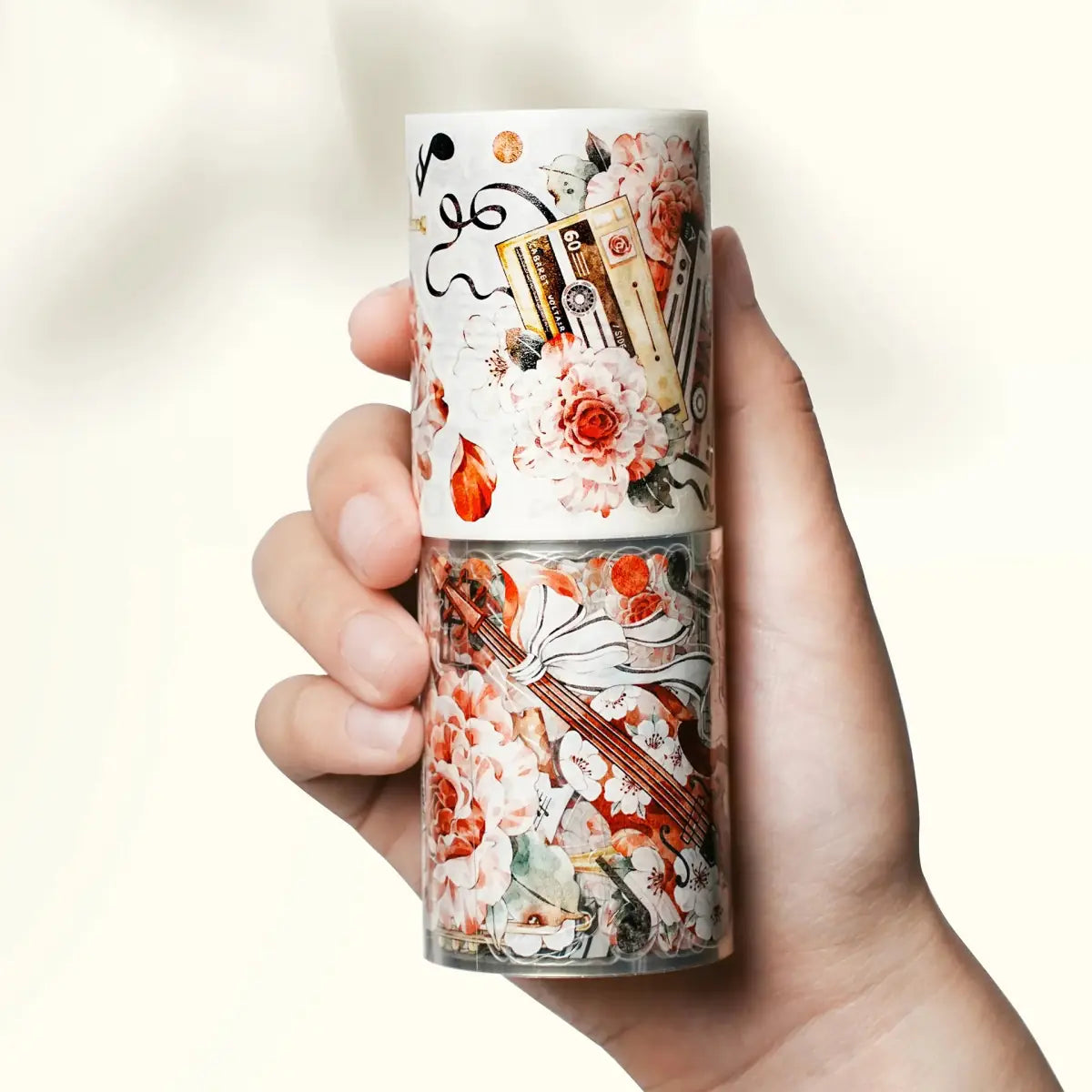 Sticker Pet Tape - Pre - cut - Rose Sonata - 60 mm - 4 - Washi Tape Shop - Tidformera