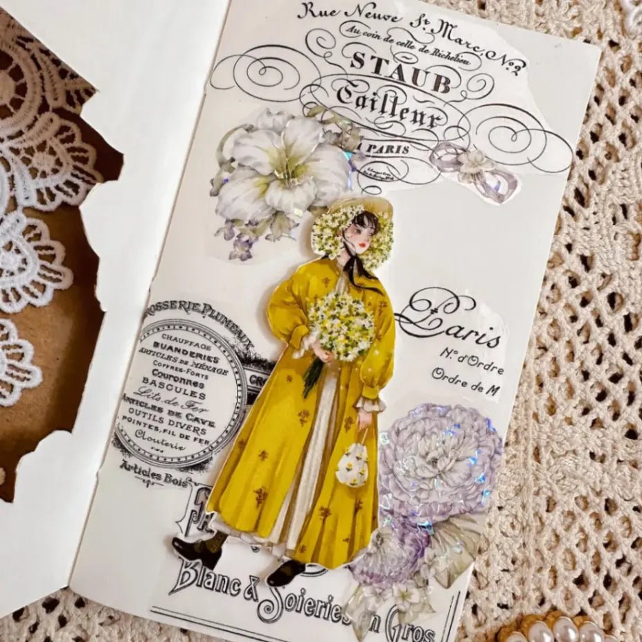 Sticker Pet Tape - Pre - cut - Silent Silhouette - 70 mm - 6 - Washi Tape Shop - Tidformera