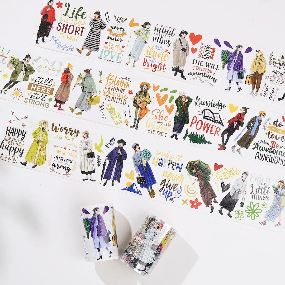 Sticker Pet Tape - Pre - cut - Silent Silhouette - 70 mm - 1 - Washi Tape Shop - Tidformera