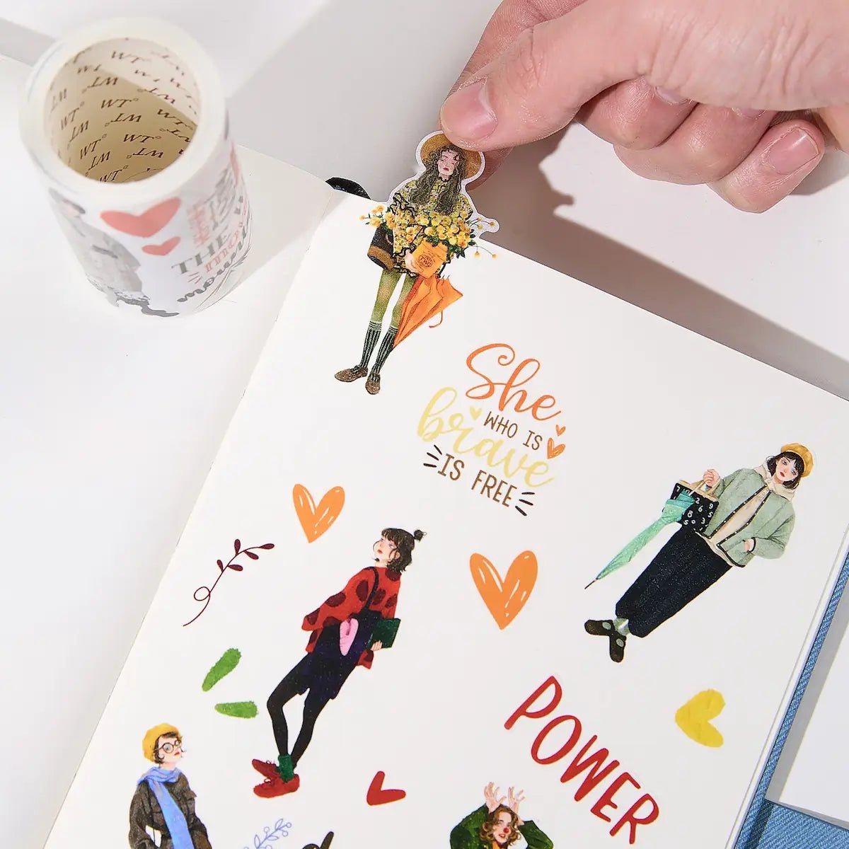 Sticker Pet Tape - Pre - cut - Silent Silhouette - 70 mm - 3 - Washi Tape Shop - Tidformera