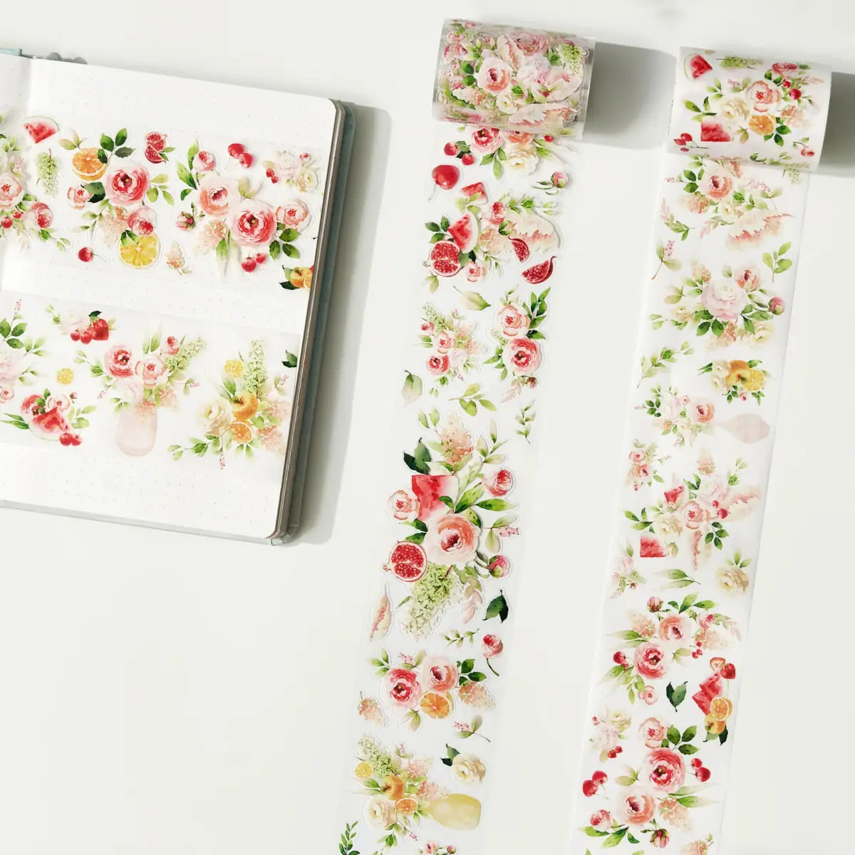 Sticker Pet Tape - Pre - cut - Summer Blossom - 60 mm - 2 - Washi Tape Shop - Tidformera
