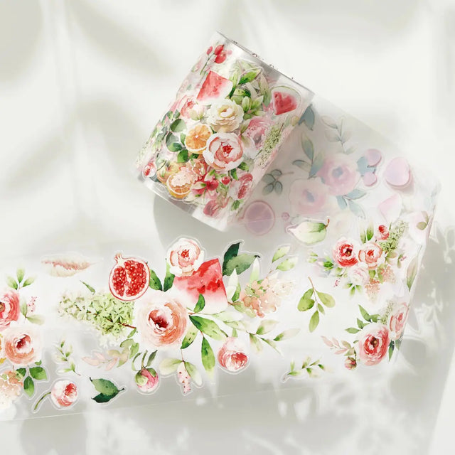 Sticker Pet Tape - Pre - cut - Summer Blossom - 60 mm - 1 - Washi Tape Shop - Tidformera