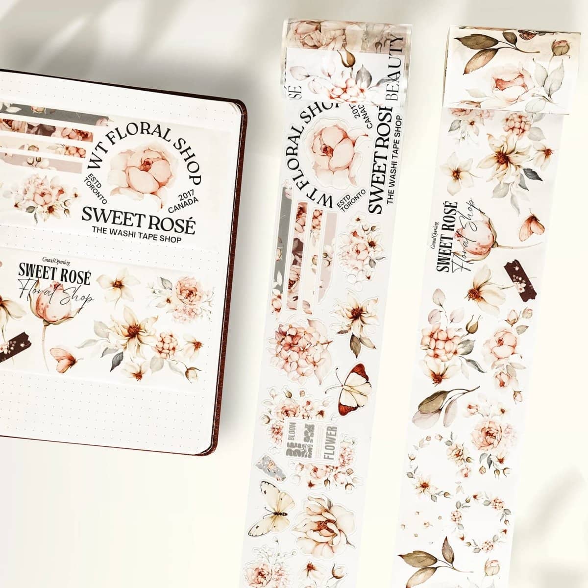 Sticker Pet Tape - Pre - cut - Sweet Rosé - 70 mm - 5 - Washi Tape Shop - Tidformera