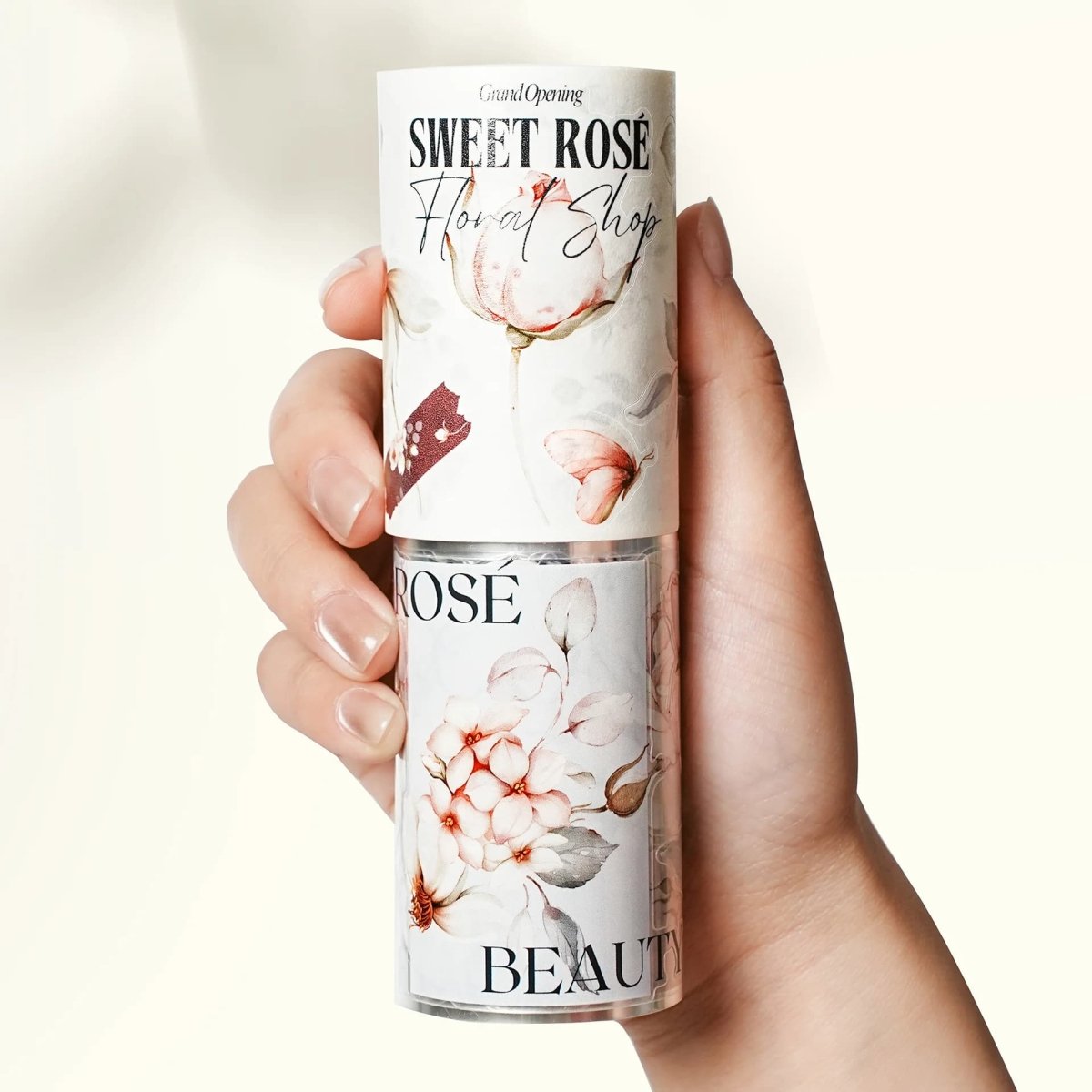 Sticker Pet Tape - Pre - cut - Sweet Rosé - 70 mm - 8 - Washi Tape Shop - Tidformera