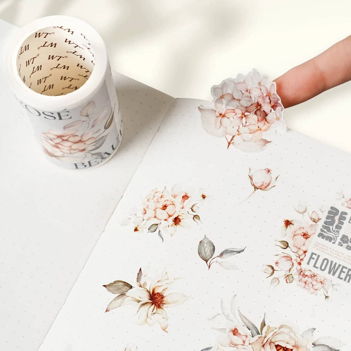 Sticker Pet Tape - Pre - cut - Sweet Rosé - 70 mm - 6 - Washi Tape Shop - Tidformera