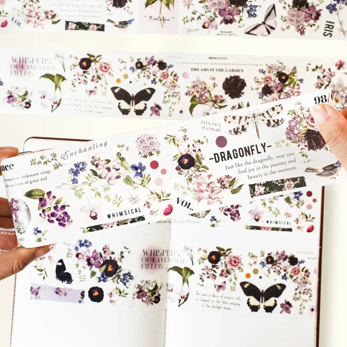 Sticker Pet Tape - Pre - cut - Violet Veil - 65 mm - 7 - Washi Tape Shop - Tidformera