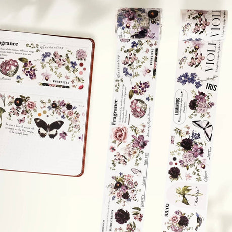 Sticker Pet Tape - Pre - cut - Violet Veil - 65 mm - 2 - Washi Tape Shop - Tidformera
