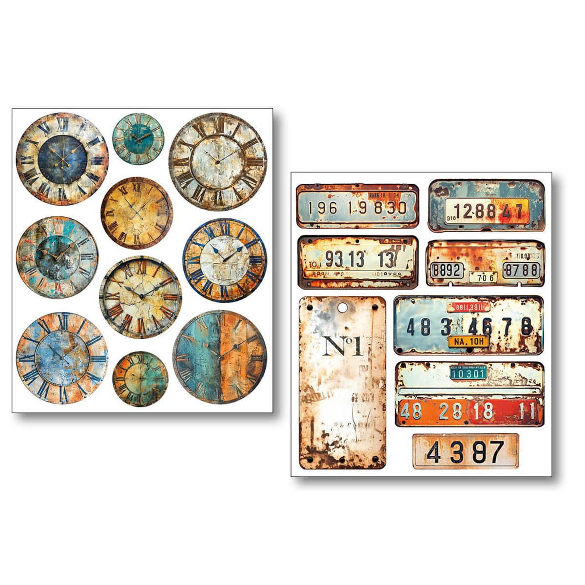 Sticker set 10 - pack - Grungy tags - 4 - Ciao Bella - Tidformera