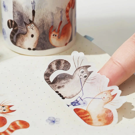 Sticker Set Washi Tape - Chonky Cat - 4 - pack - 2 - Washi Tape Shop - Tidformera