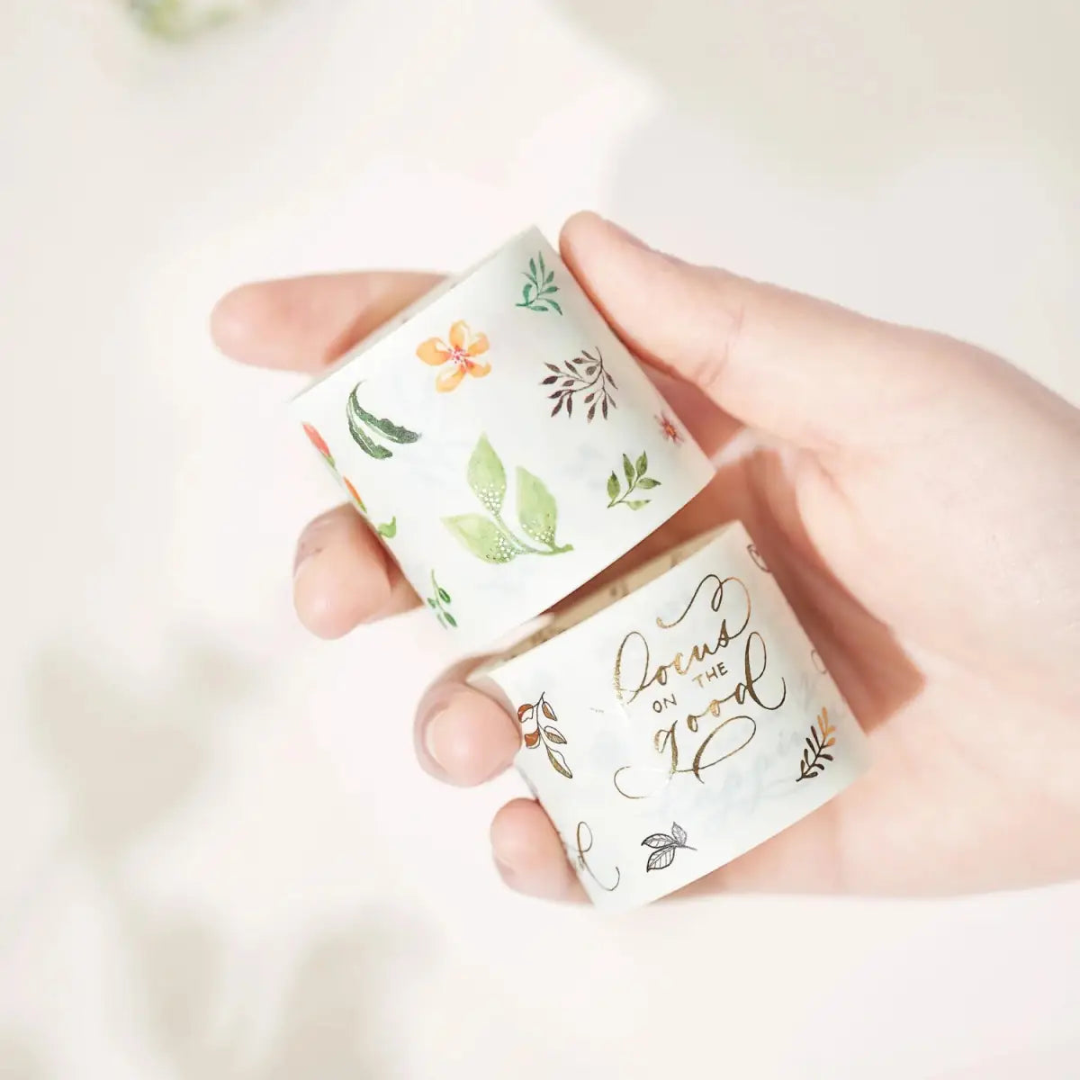 Sticker Set Washi Tape - Delicate Floral Wreaths - 3 - pack - 9 - Washi Tape Shop - Tidformera