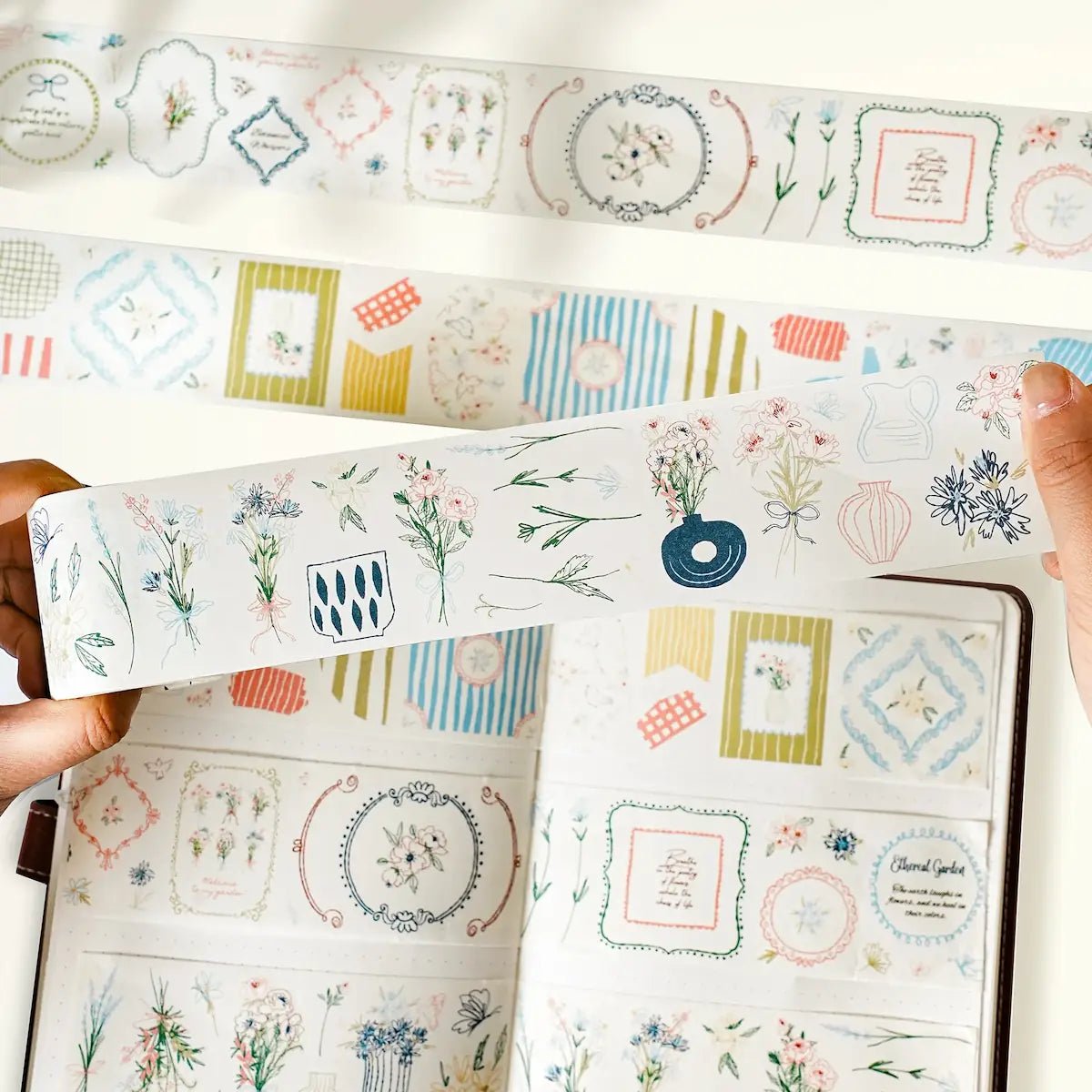 Sticker Set Washi Tape - Doodle & Vine - 3 - pack - 3 - Washi Tape Shop - Tidformera