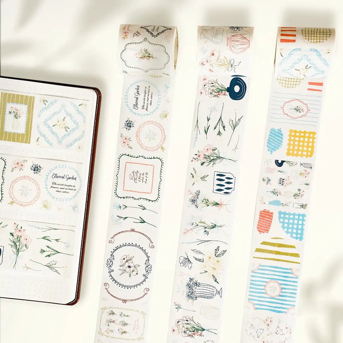 Sticker Set Washi Tape - Doodle & Vine - 3 - pack - 2 - Washi Tape Shop - Tidformera