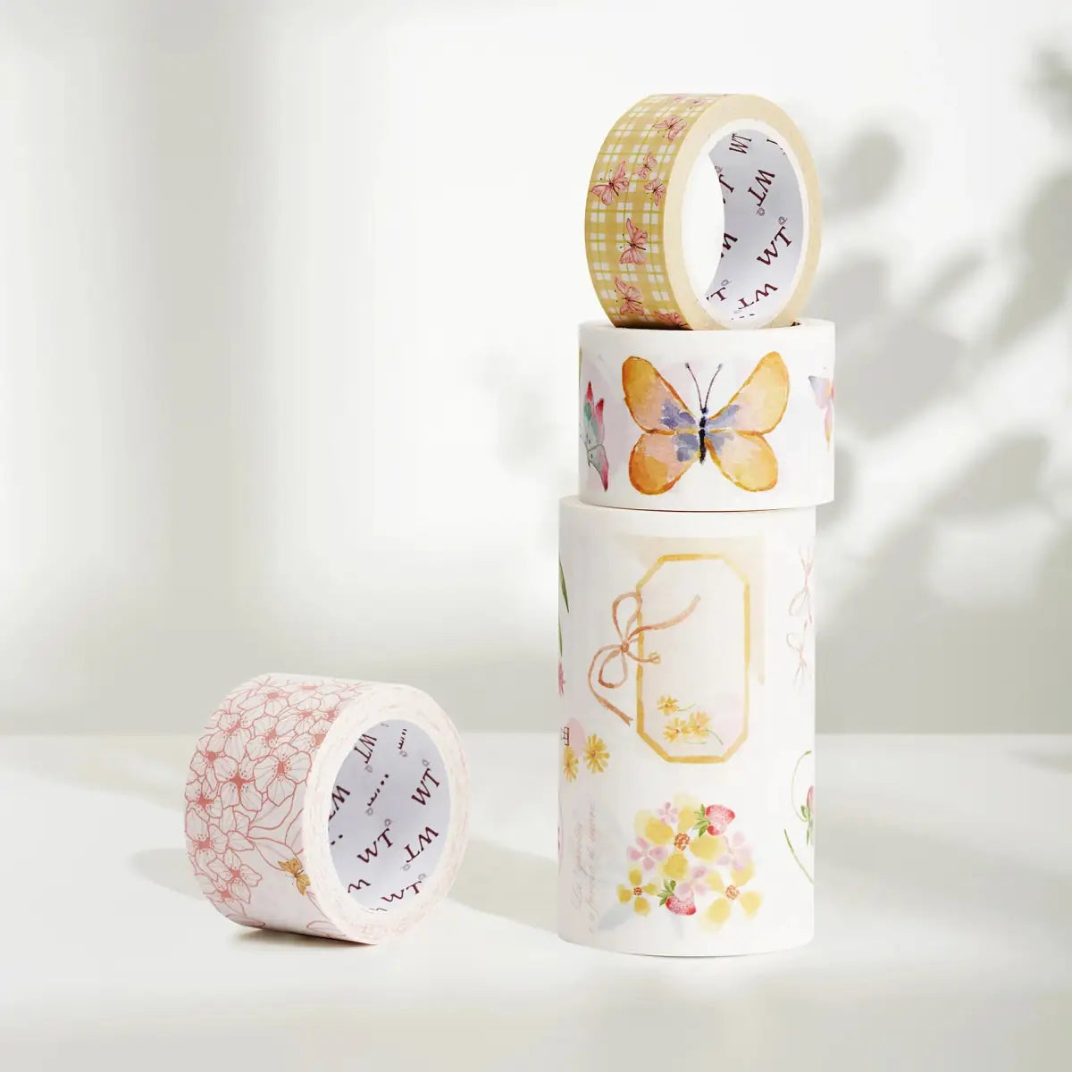 Sticker Set Washi Tape - Fragole & Farfalle - 4 - pack - 4 - Washi Tape Shop - Tidformera