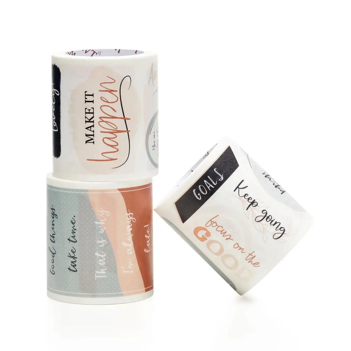 Sticker Set Washi Tape - Motivational - 3 - pack - 9 - Washi Tape Shop - Tidformera