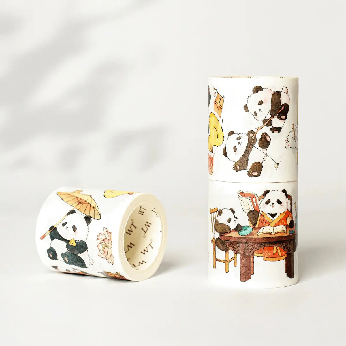 Sticker Set Washi Tape - Panda Pilgrimage - 3 - pack - 10 - Washi Tape Shop - Tidformera