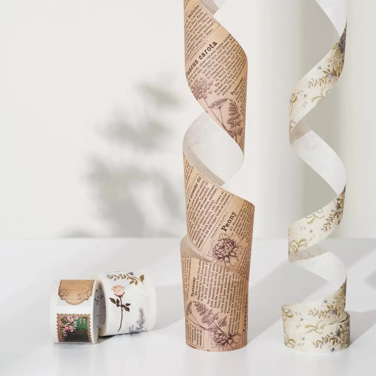 Sticker Set Washi Tape - Petals & Parchment - 4 - pack - 10 - Washi Tape Shop - Tidformera