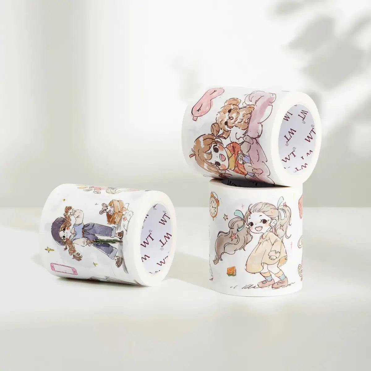 Sticker Set Washi Tape - Reminiscent - 3 - pack - 6 - Washi Tape Shop - Tidformera