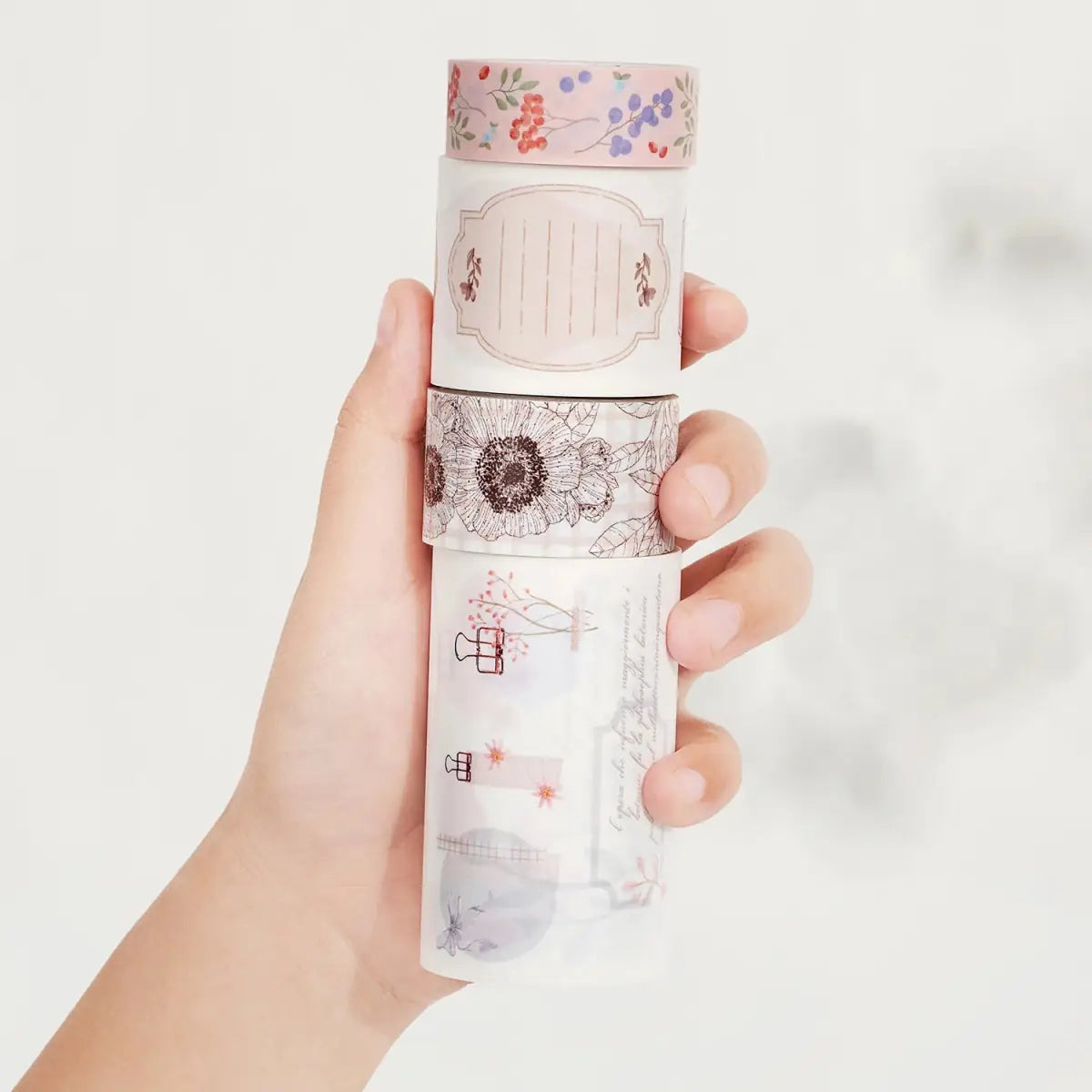 Sticker Set Washi Tape - Ricordi Della Soffitta - 4 - pack - 6 - Washi Tape Shop - Tidformera