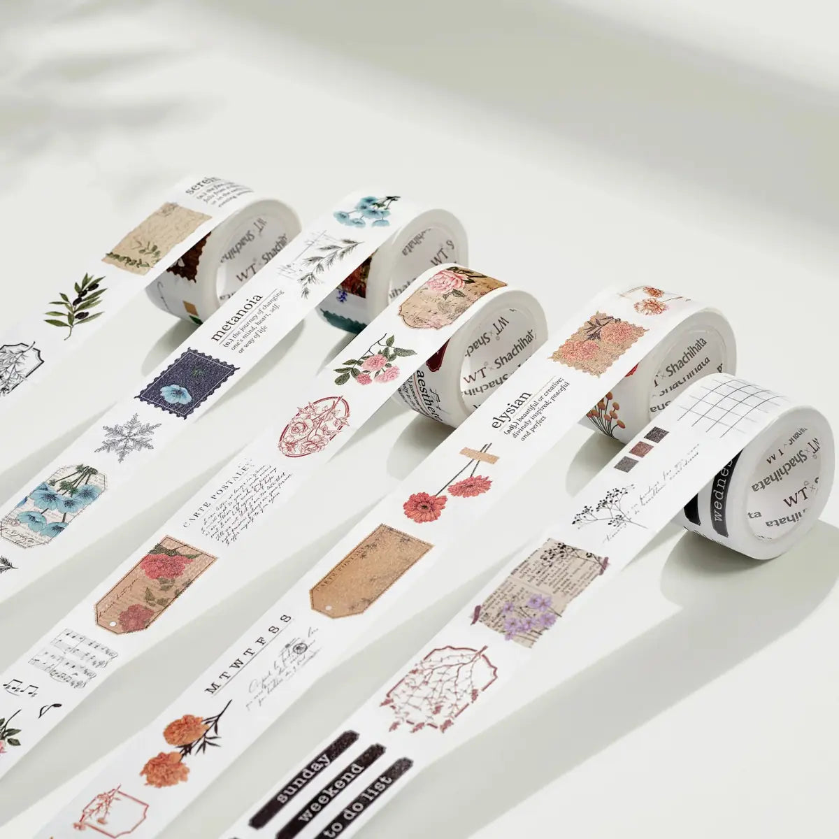 Sticker Set Washi Tape - Seasonal Splendor - 5 - pack - 3 - Washi Tape Shop - Tidformera