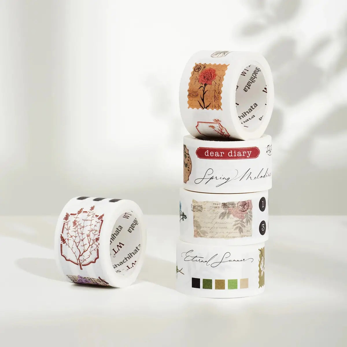 Sticker Set Washi Tape - Seasonal Splendor - 5 - pack - 5 - Washi Tape Shop - Tidformera