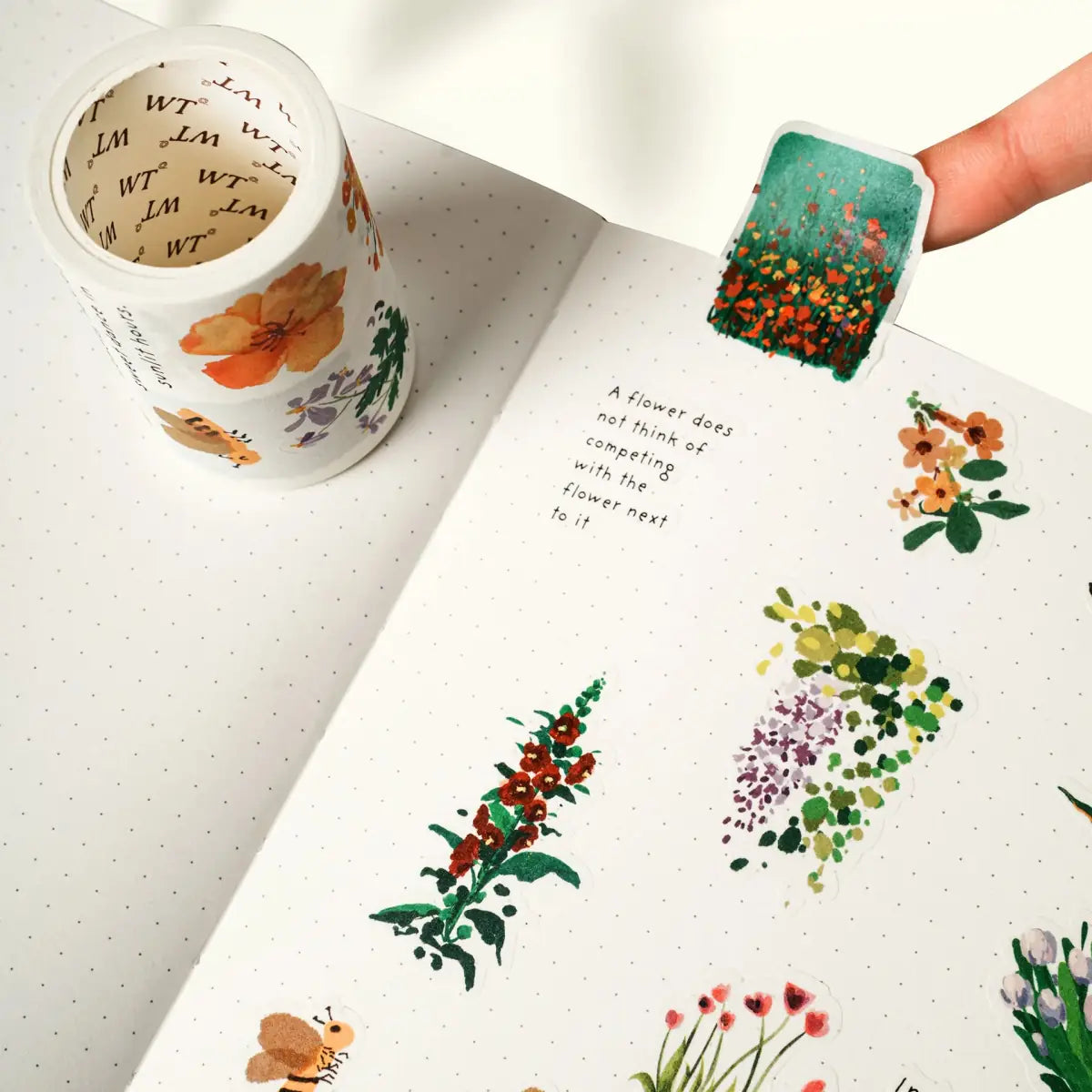 Sticker Set Washi Tape - Spring Oasis - 3 - pack - 5 - Washi Tape Shop - Tidformera