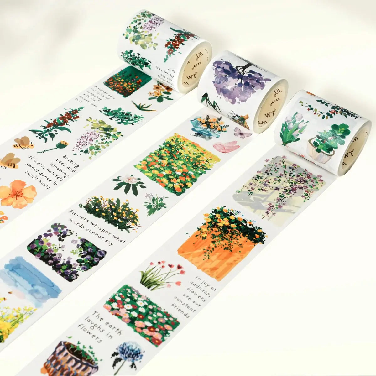 Sticker Set Washi Tape - Spring Oasis - 3 - pack - 4 - Washi Tape Shop - Tidformera