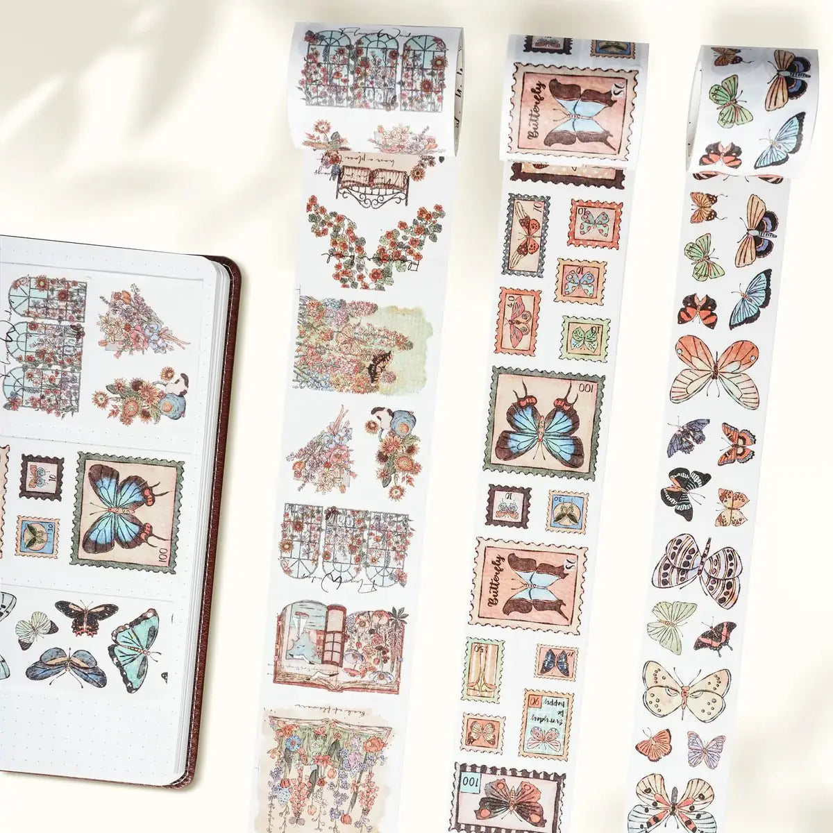 Sticker Set Washi Tape - Stamped Wings - 3 - pack - 3 - Washi Tape Shop - Tidformera