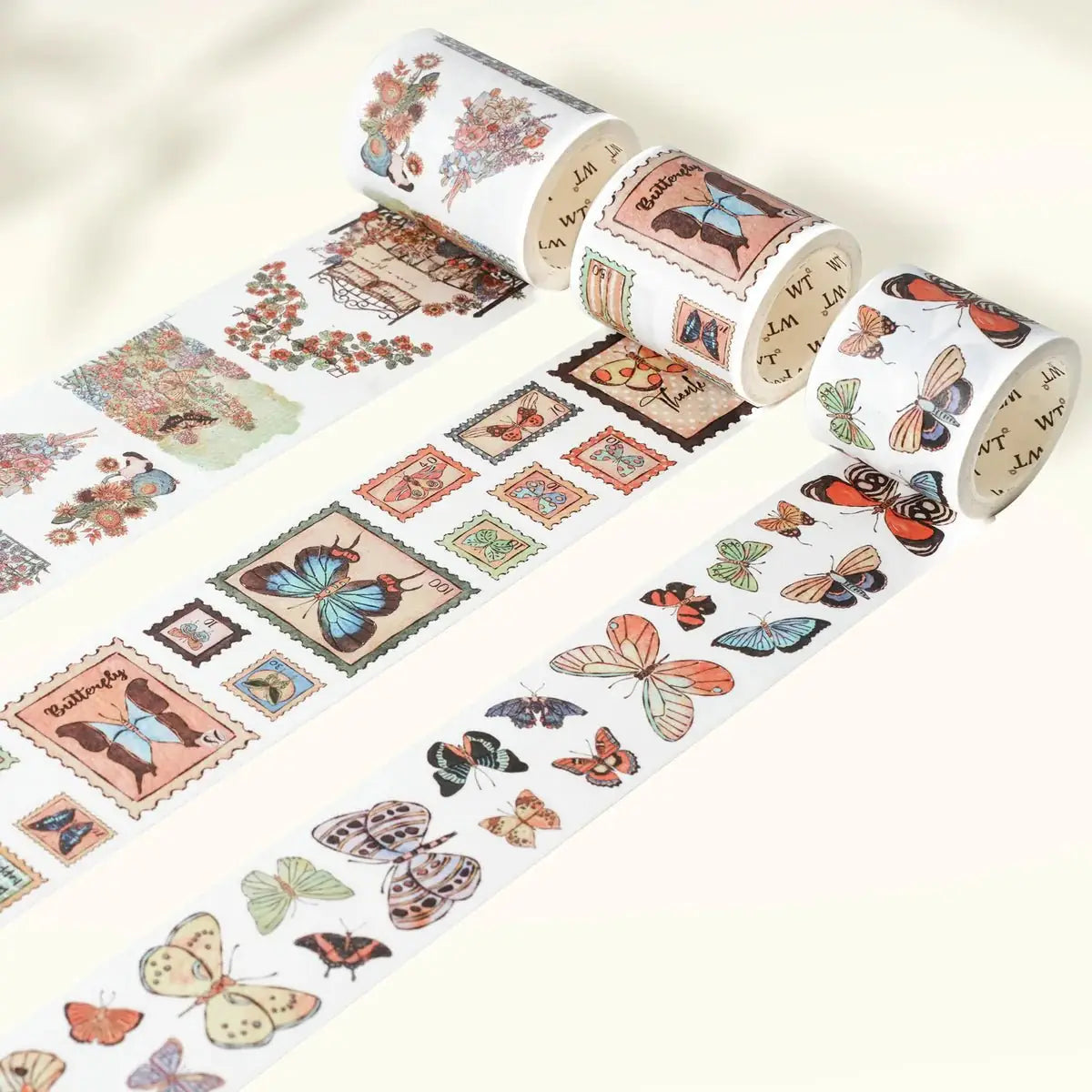 Sticker Set Washi Tape - Stamped Wings - 3 - pack - 5 - Washi Tape Shop - Tidformera
