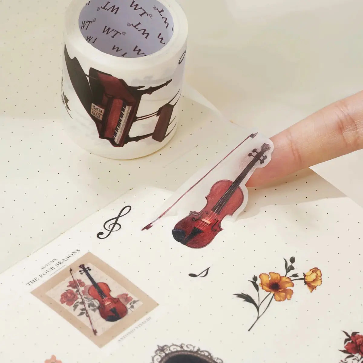 Sticker Set Washi Tape - Waltz of the Flowers - 4 - pack - 2 - Washi Tape Shop - Tidformera