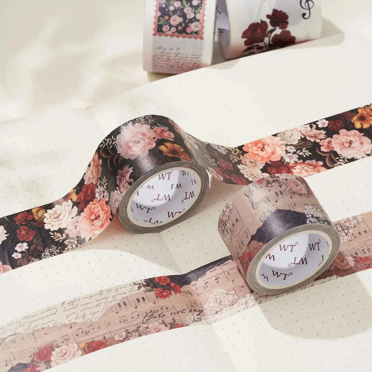 Sticker Set Washi Tape - Waltz of the Flowers - 4 - pack - 8 - Washi Tape Shop - Tidformera