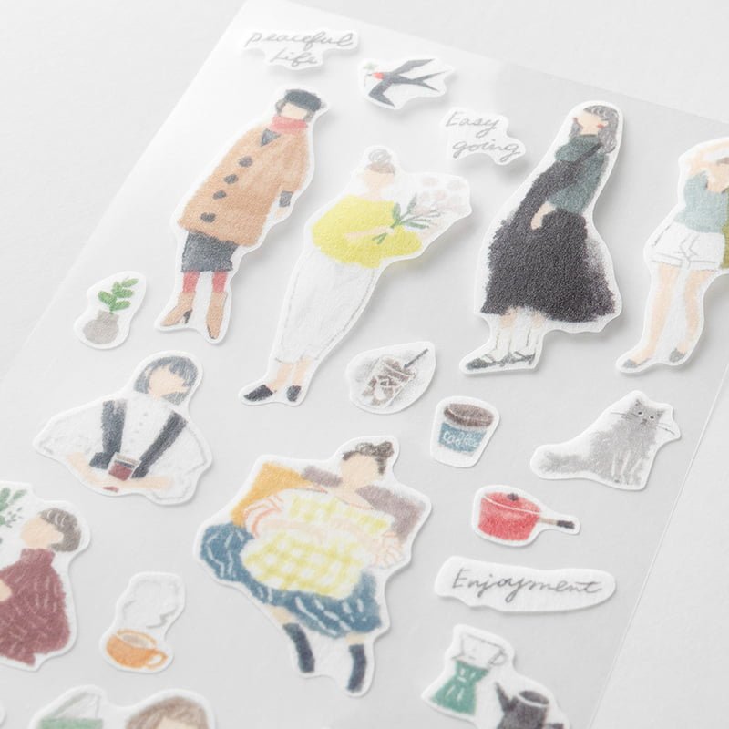 Sticker Two Sheets - Fashion - 3 - Midori - Tidformera