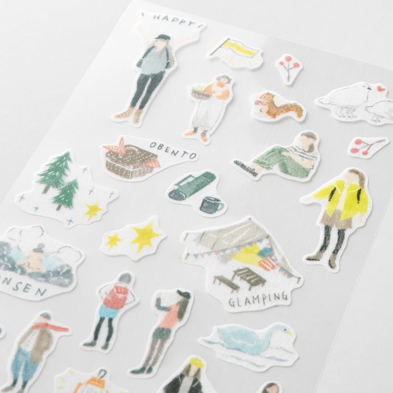 Sticker Two Sheets - Going out - 3 - Midori - Tidformera