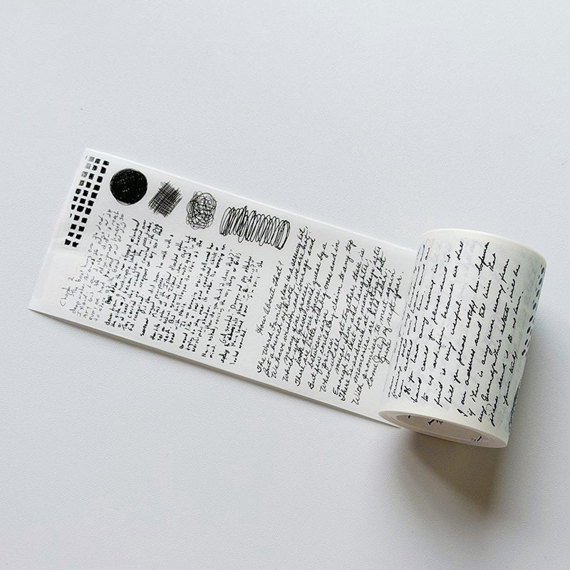 Sticker Washi Tape - Pre-cut 65 mm - Scribbled Thoughts - 2 - Washi Tape Shop - Tidformera