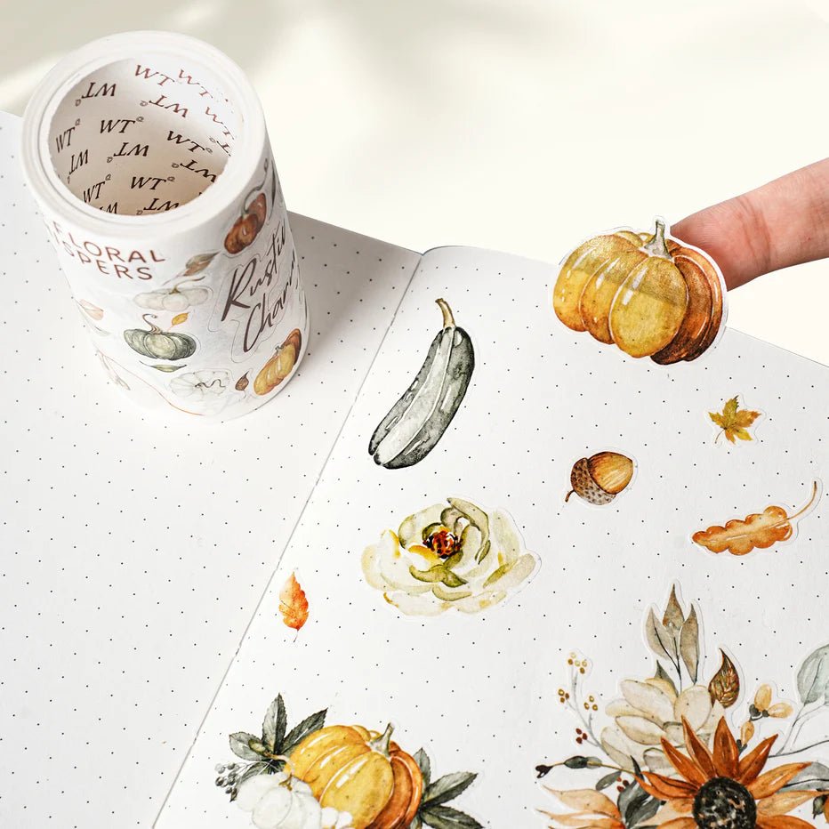 Sticker Washi Tape - Pre - cut - Autumn Hues - 70 mm - 2 - Washi Tape Shop - Tidformera
