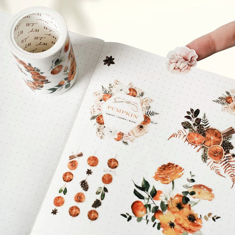 Sticker Washi Tape - Pre - cut - Autumn Spice - 60 mm - 2 - Washi Tape Shop - Tidformera