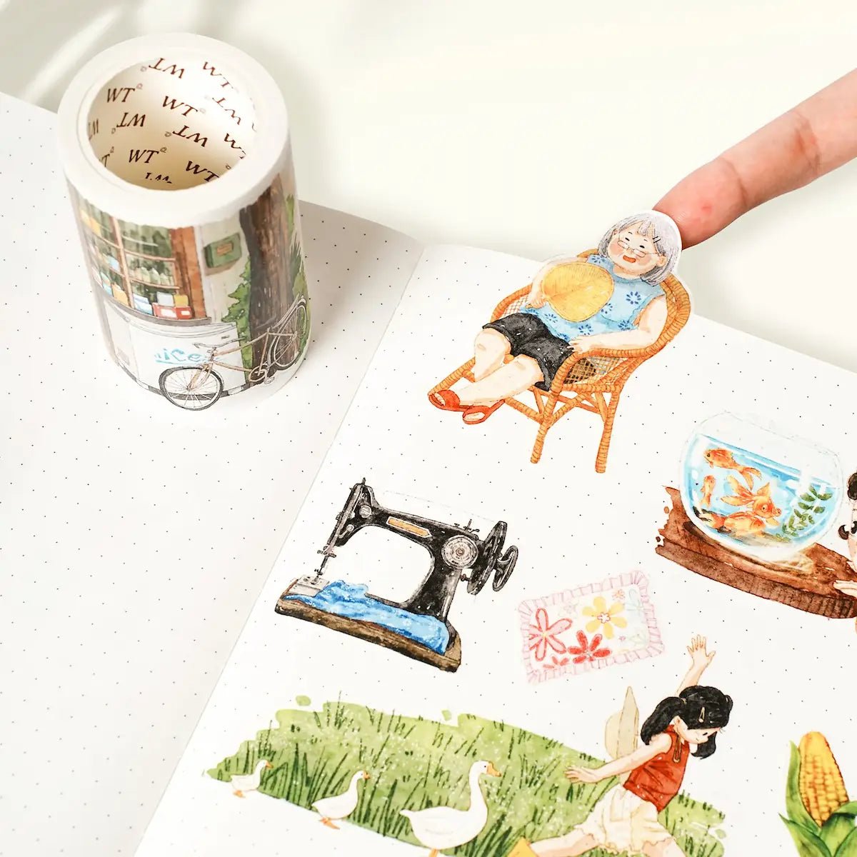 Sticker Washi Tape - Pre - cut - Childhood Memories - 70 mm - 3 - Washi Tape Shop - Tidformera