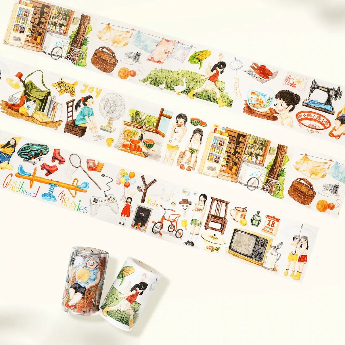 Sticker Washi Tape - Pre - cut - Childhood Memories - 70 mm - 2 - Washi Tape Shop - Tidformera