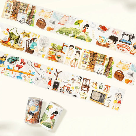 Sticker Washi Tape - Pre - cut - Childhood Memories - 70 mm - 2 - Washi Tape Shop - Tidformera