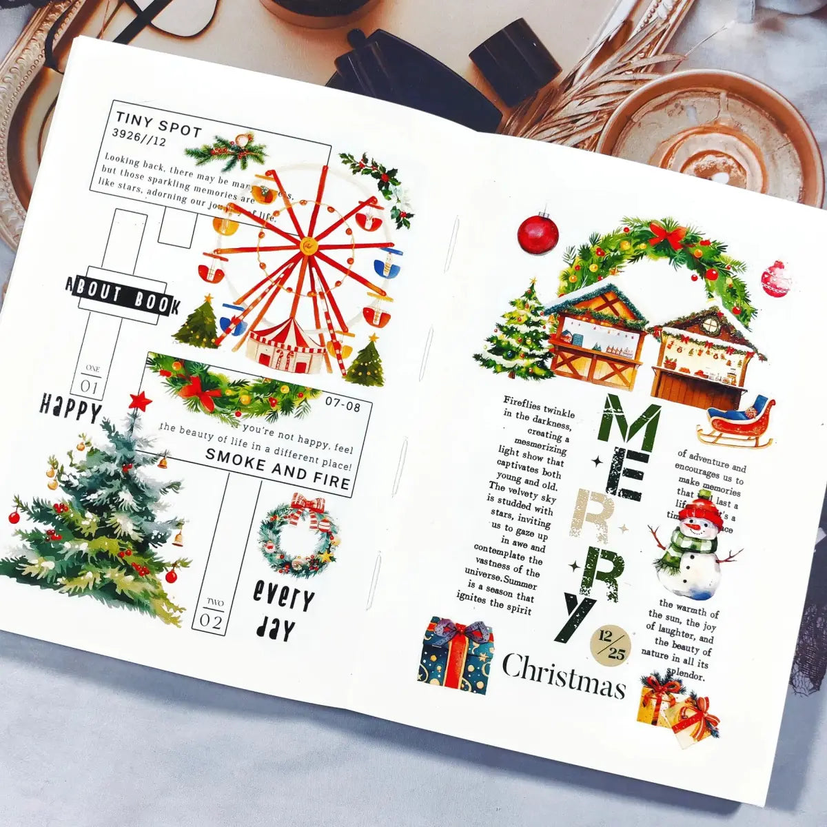 Sticker Washi Tape - Pre - cut - Christmas Market - 70 mm - 4 - Washi Tape Shop - Tidformera